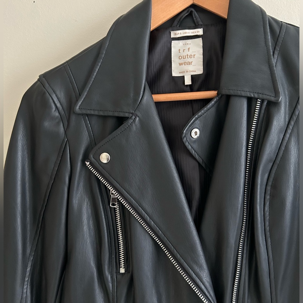 ZARA Women’s Faux Leather Jacket - Size Small